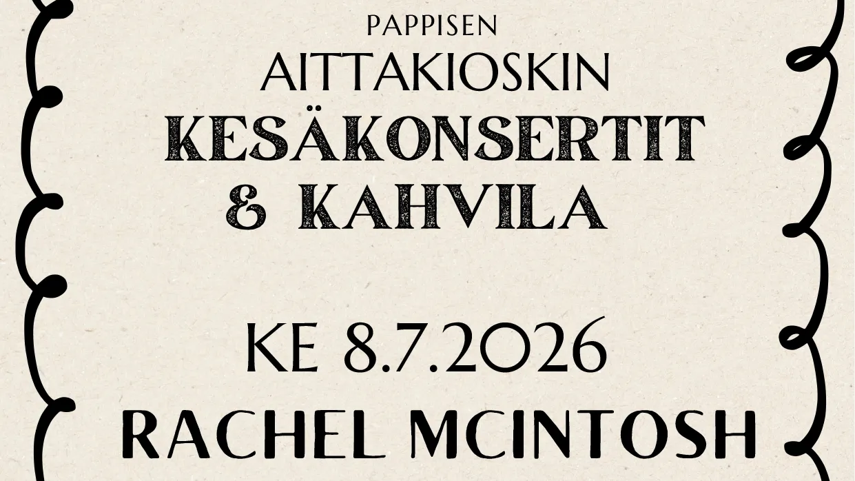 Kesäkonsertti Pappisen Aittakioskilla: Rachel McIntosh