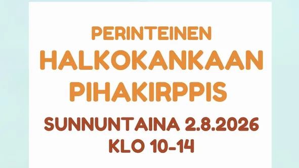 Petäjäveden pihakirppis Halkokankaalla 2.8.2026