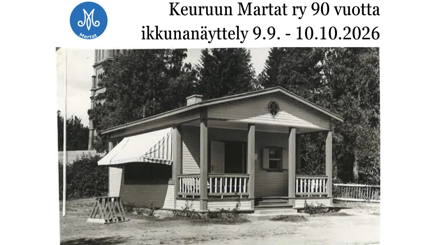 vanha valokuva, jossa Marttamökki